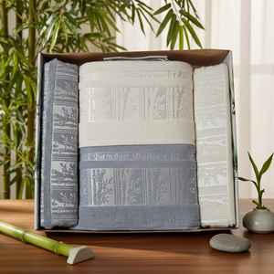 Wholesale MYT-EX 4-Piece Bamboo Cotton Hotel <b>Towel</b> Set 50x80 70x135cm 550 GSM Premium Absorbent Eco-Friendly Antibacterial - Product Image 1