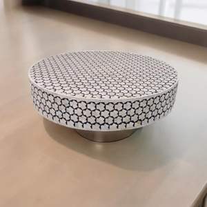 Table basse ronde moderne d'incrustation d'os de vente chaude avec la base d'or pour l'usage de salon d'appartement d'hôtel de luxe - Product Image 6