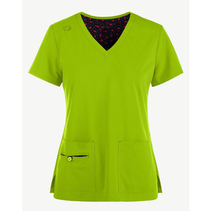Quick Dry Ladies <b>Scrub</b> Uniform V Neck Shirt Custom Logo Sizes Colors Design Medical Hospital Wholesale Bulk Low Price <b>Scrub</b> <b>Set</b> - Product Image 5