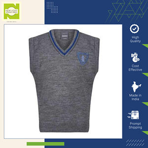 เสื้อสเวตเตอร์คอกลมแขนสั้นสำหรับทั้งหญิงและชายเสื้อสเวตเตอร์สำหรับเด็กสวมใส่ในฤดูใบไม้ร่วงฤดูหนาว - Product Image 3