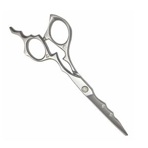 Ciseaux de coupe de cheveux couleur argent ciseaux de coupe de cheveux lame droite tranchante ciseaux de coiffure en acier inoxydable pour la beauté - Product Image 4