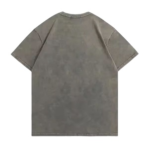 Patch Broderie Logo 100% Jersey de coton T-shirt de broderie en détresse pour hommes en 260gsm avec taille et design personnalisés - Product Image 2