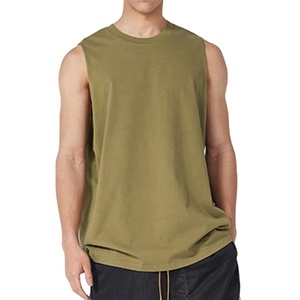 Vêtements de musculation pour la course à pied, vente en gros, débardeur d'entraînement 100% coton, veste de fitness, hauts vierges personnalisés, débardeur sans manches pour hommes - Product Image 1