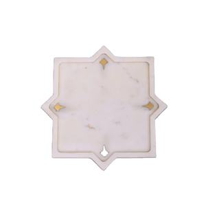 Plateau à biscuits en marbre massif avec finition polie Idéal pour les fêtes de mariage élégantes et un présentoir de service élégant - Product Image 1