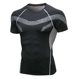 Private Label <b>Men</b> <b>Compression</b> <b>Shirts</b> Short Sleeve <b>Compression</b> <b>Shirt</b> Quick Drying Gym Sports T <b>Shirt</b> - Product Image 1