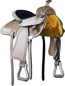 Ensemble de selle occidentale faite à la main siège en cuir de vache souple avec Offre Spéciale à sculpter pointe équestre pour l'outillage d'équitation - Product Image 4