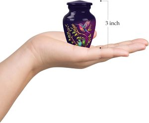 Purple Hummingbird <b>Urns</b> for Adult Ashes Burial <b>Urns</b> for Dad <b>Large</b> <b>Urn</b> for Male Female Funeral Ashes Men Women Custom SIze - Product Image 2