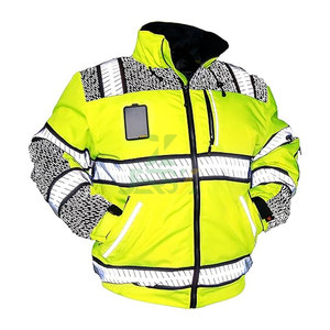Men's Hi-Vis Safety Jackets with Reflective Stripes Custom OEM Bulk Supplier Manufacturer Maximum Visibility Work Bombers - Product Image 1