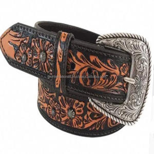 Cinturón occidental de cuero con grabado floral para hombre, cinturón de herramientas de alta calidad en muchos tamaños y colores personalizados - Product Image 6