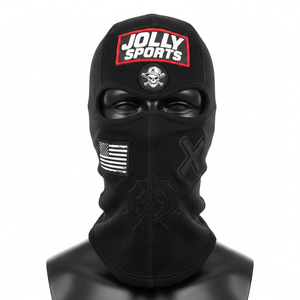 Men Full Face <b>Balaclava</b> High Stretch Polyester Spandex <b>Fleece</b> 220 GSM Ergonomic Panel Design Custom Logo <b>Balaclava</b> for Men - Product Image 1