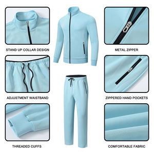 Conjunto Deportivo de Dos Piezas para Hombre, de Primera Calidad, para Gimnasio, Entrenamiento, Correr, Ropa Deportiva Ecológica para Invierno con Logotipo Serigrafiado - Product Image 4