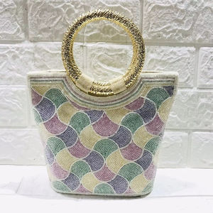 Bolsos de noche con cuentas de piedra hechos a mano de diseñador para boda, fiesta nupcial, hombro cómodo de llevar - Product Image 1