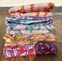 Pareo de algodón estampado a mano, ligero, para playa, estilo bohemio, para resort.