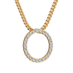 Conjunto de collar y pendientes de diamantes redondos personalizables, joyería fina para fiesta de Mantra Diamond - Product Image 1