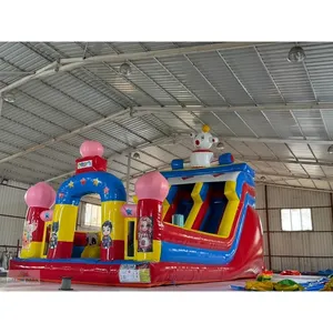 Grand parc d'attractions gonflable extérieur avec toboggan robot gonflable - Product Image 1