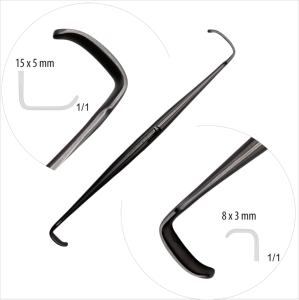 Écarteurs chirurgicaux Ragnell en acier inoxydable à double extrémité, instruments manuels portatifs pour chirurgie générale, réutilisables, certifiés CE - Product Image 1