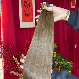 Machine à tissage Genius Skin, double trame, 100% couleur naturelle, cheveux humains vietnamiens lisses Remy, extensions de cheveux de qualité supérieure, vente en gros - Product Image 1