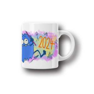 Taza Escolar 2024, Taza de Cerámica Pintada a Mano con Dibujos Animados, Taza de Sublimación para el Regreso a Clases, Accesorio para Estudiantes de Primaria - Product Image 1