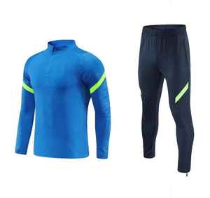 Chándal de Entrenamiento de Fútbol para Hombre, Otoño 2024, Transpirable, 100% Algodón, Manga Larga, Media Cremallera, Talla XL, con Logotipos del Club - Product Image 5