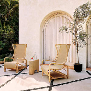 Sillón de Ratán Moderno con Respaldo Alto y Diseño Antiguo, Asiento de Exterior Duradero y Ecológico para una Comodidad Relajante - Product Image 6
