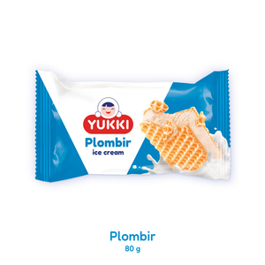 YUKKI Vanilla Plombir dans des gaufrettes 80g, Vente en gros auprès du fabricant - Product Image 1