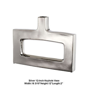 Florero de botella de plata para mesa, diseño martillado, jarrón elegante de Metal en forma de botella para Navidad, jarrón de Metal de nuevo diseño usado - Product Image 4