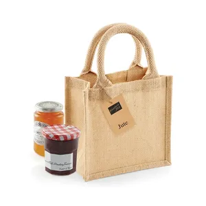 Petite Jute Gift <b>Bag</b> for Shoppers Sustainable <b>Wicker</b> Baskets for Merchandising - Product Image 4