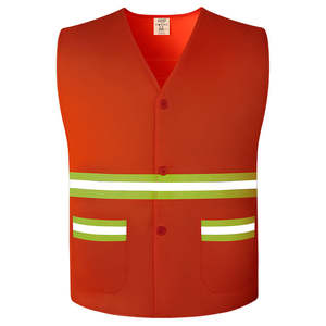 Gilet de sécurité réfléchissant en polyester haute visibilité pour les travailleurs de l'entretien, vêtements de travail pour l'été, logo personnalisé - Product Image 5