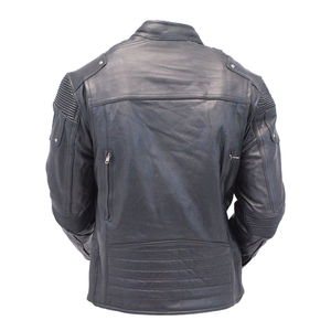 Chaqueta de Cuero Genuino de Lujo para Hombre, Talla Grande, Estilo Motero Vintage, Cierre de Cremallera, Impermeable, Resistente al Viento, Ropa Casual de Calle para Invierno - Product Image 4