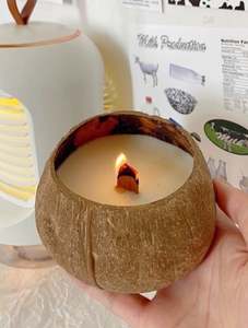 Pot en coquille de noix de coco, petit bol vietnamien en coquille de noix de coco pour bougie de haute qualité et bon prix, vente en gros, - Product Image 6