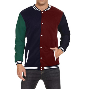 Veste universitaire décontractée pour homme OEM, logo brodé personnalisé, vêtements en toile vintage d'hiver, respirant, design grande taille - Product Image 1
