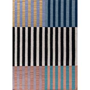 พรมขนสัตว์ทอมือลายเพชรแบบแบนสีงาช้างสำหรับห้องนั่งเล่นและห้องนอน-ADWL-13144 - Product Image 1