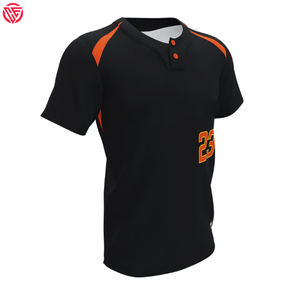 Maillot de baseball mince à deux boutons personnalisé de haute qualité à séchage rapide SoftballShirts de couleur personnalisée avec PrintedBaseball JerseyTop Quality - Product Image 6