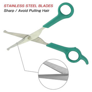 Ciseaux de toilettage pour animaux de compagnie poignée en plastique ciseaux de coupe de cheveux durables 7.5 "ciseaux de toilettage en acier inoxydable - Product Image 4