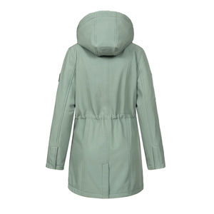 Chaquetas de exterior de poliéster a prueba de viento Softshell en MOQ bajo, chaqueta cortavientos impermeable Softshell informal para damas - Product Image 4