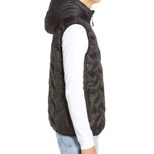Nouveau gilet matelassé à capuche ajusté imperméable personnalisé avec logo frontal - Vente flash Veste pour homme - Product Image 4
