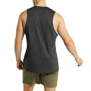 Débardeur de sport pour homme de haute qualité à col rond, style décontracté pour la course et le fitness, avec logo personnalisé, impression numérique, respirant et séchage rapide 100% - Product Image 2