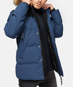 Doudoune d'hiver unisexe à logo personnalisé pour hommes et femmes tissu en toile enduite pour les activités de plein air - Product Image 2