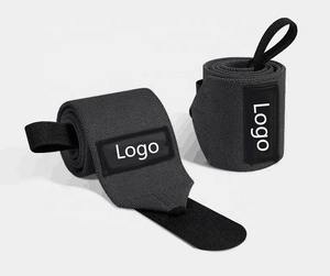Super grande élasticité coton vente en gros Powerflifting robuste résistance Logo personnalisé haltérophilie levage poignets - Product Image 3