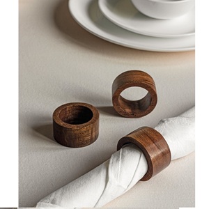 Anillo Redondo para Servilletas de Madera de Mango Clásico Hecho a Mano para Decoración de Mesa de Restaurante y Cocina - Product Image 1