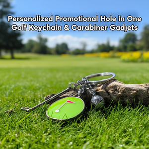 Portachiavi e Moschettone da Golf Personalizzati Promozionali con Tema 'Hole in One' - Product Image 3