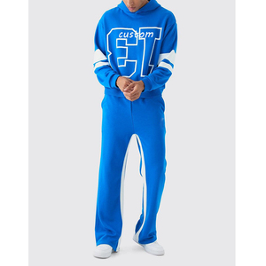 Conjunto Deportivo Masculino de Alta Calidad, Chaqueta de Algodón Grueso con Estampado de Grafiti Completo, Pantalones Anchos Rectos - Product Image 1