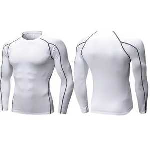 2025 vente chaude hommes Compression Rash Guard à manches longues Logo personnalisé MMA Fitness Gym chemise fabricant OEM - Product Image 4