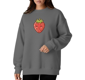 Sweat-shirt oversize à col montant pour femme, style streetwear, automne, hiver, décontracté, pull ample, logo sur le devant, pour la mode de tous les jours - Product Image 1
