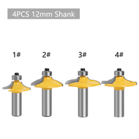 Jeu de mèches de routeur en carbure de tungstène pour bois 1/4 ''fraises en bout en carbure monobloc pour le travail du bois et le fraisage CNC