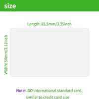 Standardgröße PVC Einfache Weiße Plastikkarte Blanko-ID-Ausweis Druckbare Mitgliedschafts- und Treueprogramme Zugangskontrollsysteme NFC T5577 Zahlung