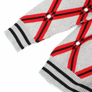Women Saleh Enterprises Korean Style <b>Crocheted</b> Knit Acrylic/Polyester <b>Cardigan</b> Casual Soft Button-Up Winter Fashion Long Sleeve - Product Image 4