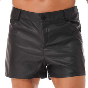 Breathable <b>Leather</b> <b>Shorts</b> Real <b>Leather</b> Slim Fit Gym <b>Short</b> All Custom Waist Size Available Men's <b>Leather</b> <b>Shorts</b> - Product Image 2