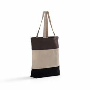 Ladies Tri-Color <b>Tote</b> <b>Bags</b> <b>Large</b> Capacity Denim and Cotton <b>Canvas</b> Zippered Closure Customizable Logo Polyester Cotton Lining - Product Image 2