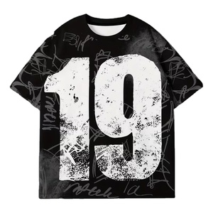 Wholesale Custom 100% Cotton Jersey Casual Wear Oversized Silk Screen Print Solid Stone Washed Distressing Heavyweight T-Shirts - Product Image 1